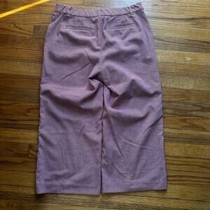 Timeless Chic J.Jill Petite Red White Houndstooth Wide-Leg Pants 10P